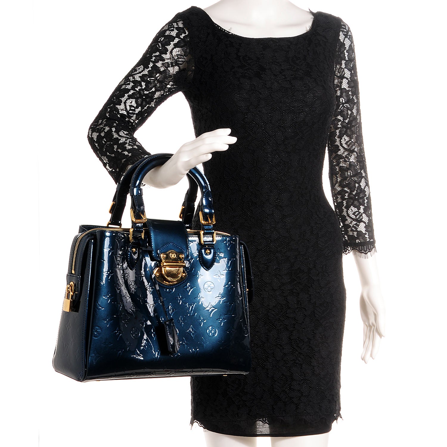 Louis Vuitton Vernis Melrose Avenue Blue Nuit 2 of 9