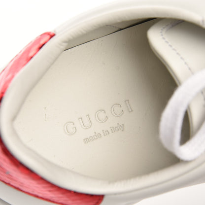 Gucci Calfskin Ayers Blind For Love Embroidered Womens Ace Sneakers 37 White 7 of 8