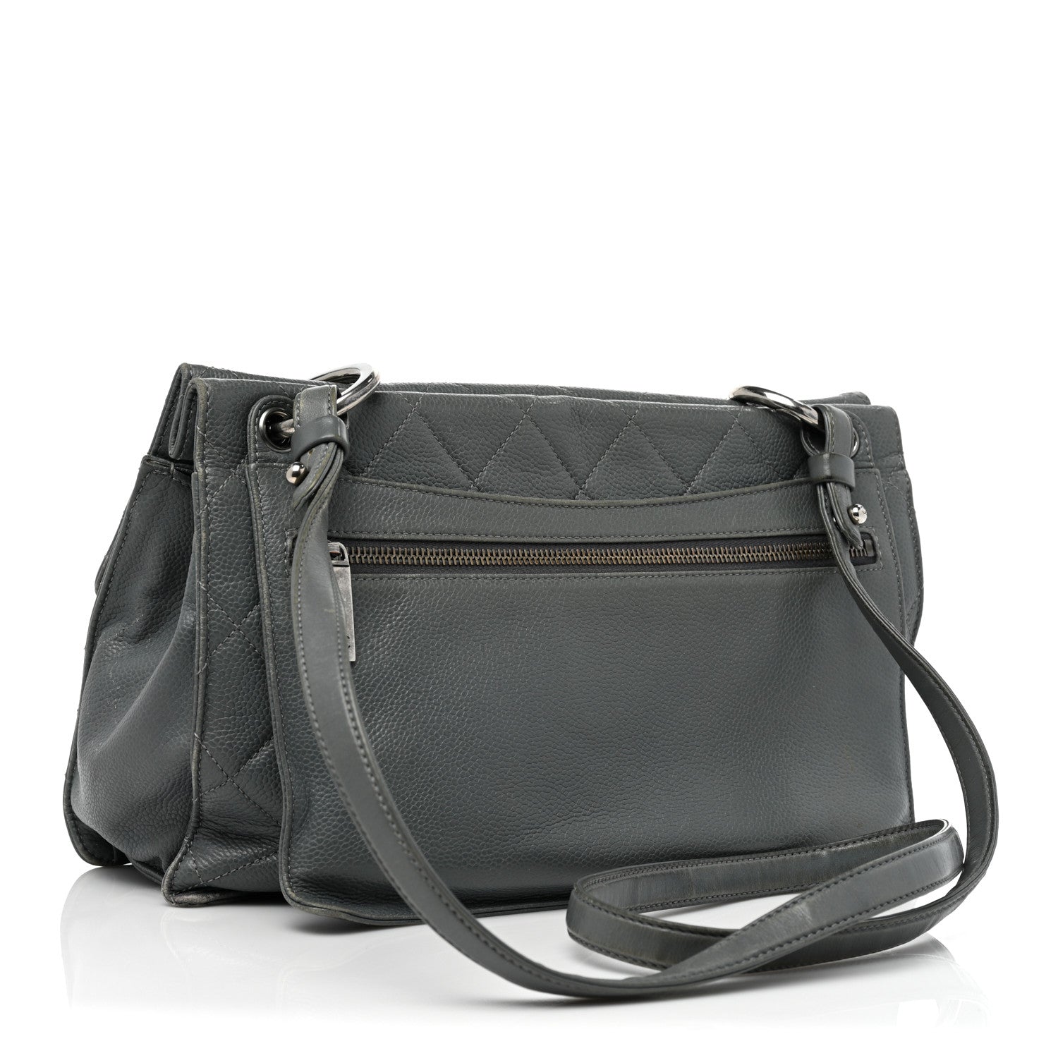 Chanel Caviar Quilted Large Retro Class Flap Grey 2 of 23