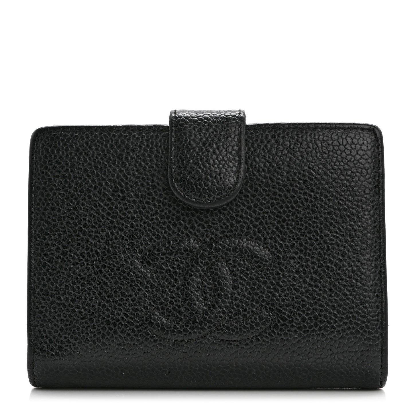 Caviar Timeless CC Compact French Wallet Black