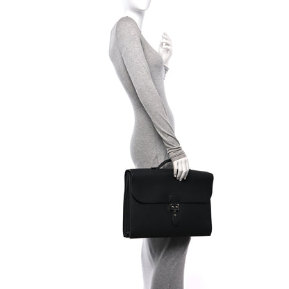 Hermes Togo Sac A Depeches 41 Briefcase Black 2 of 12