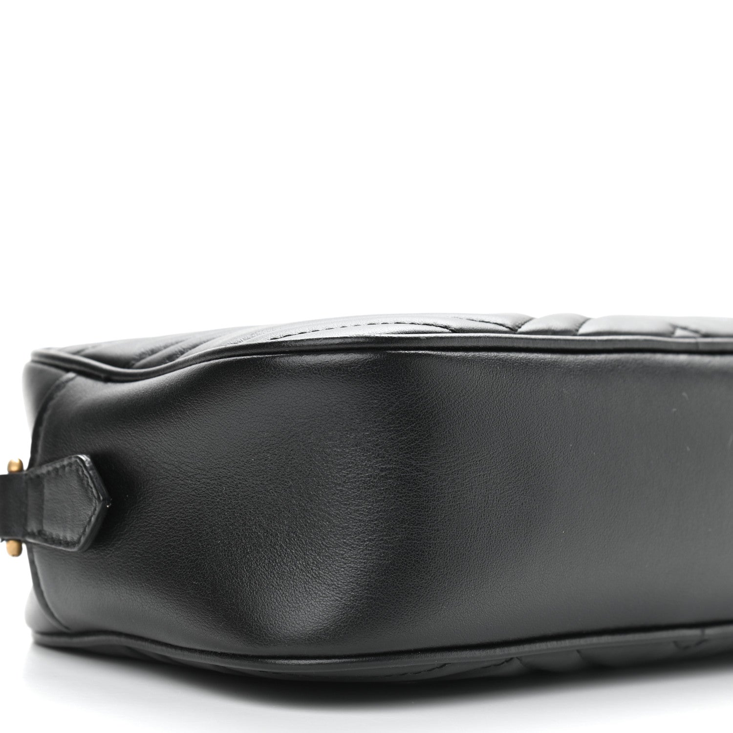 Gucci Calfskin Matelasse Small GG Marmont Chain Shoulder Bag Black 8 of 9