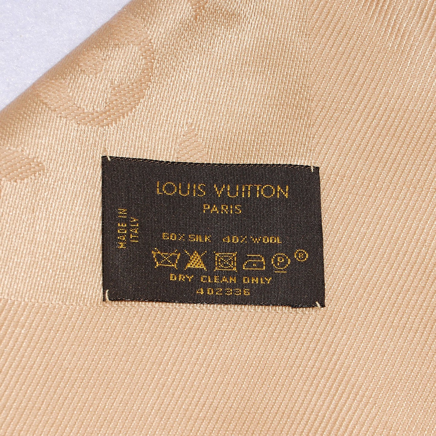 Silk Wool Monogram Shawl