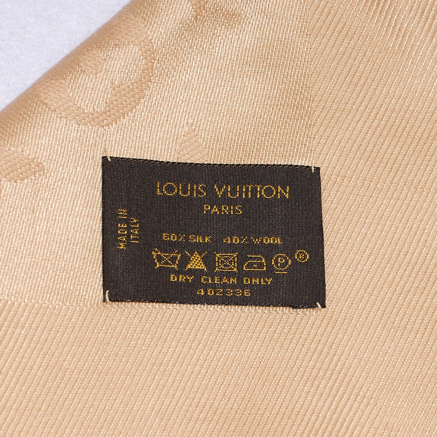 Louis Vuitton Silk Wool Monogram Shawl 5 of 5