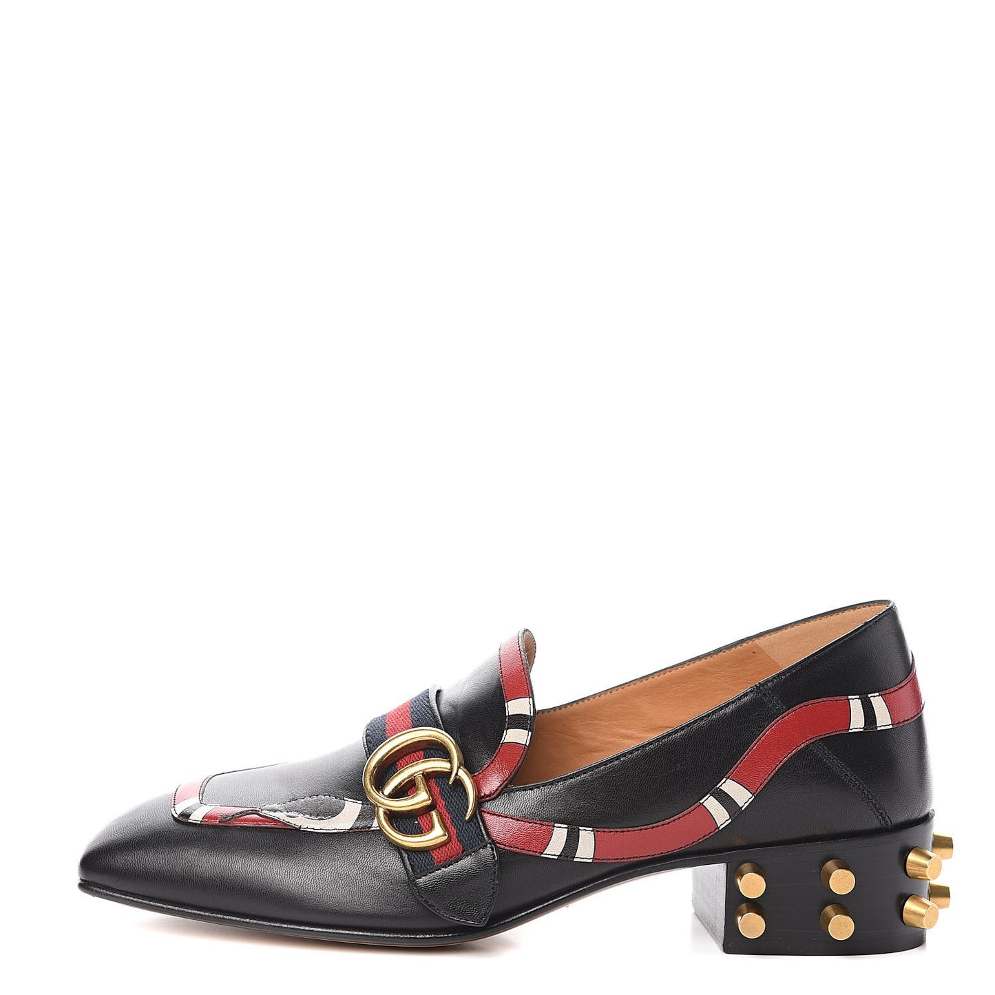 Malaga Kid Web Kingsnake GG Peyton Loafer Pumps 39 Black