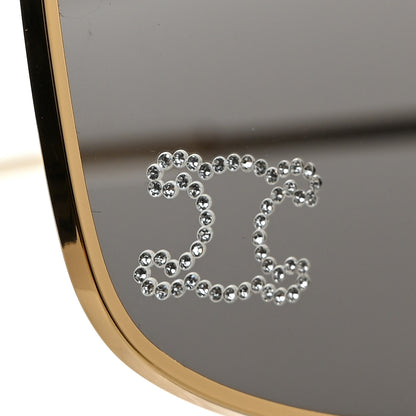 Celine Metal Rhinestone Sunglasses CL40284U Gold 7 of 8