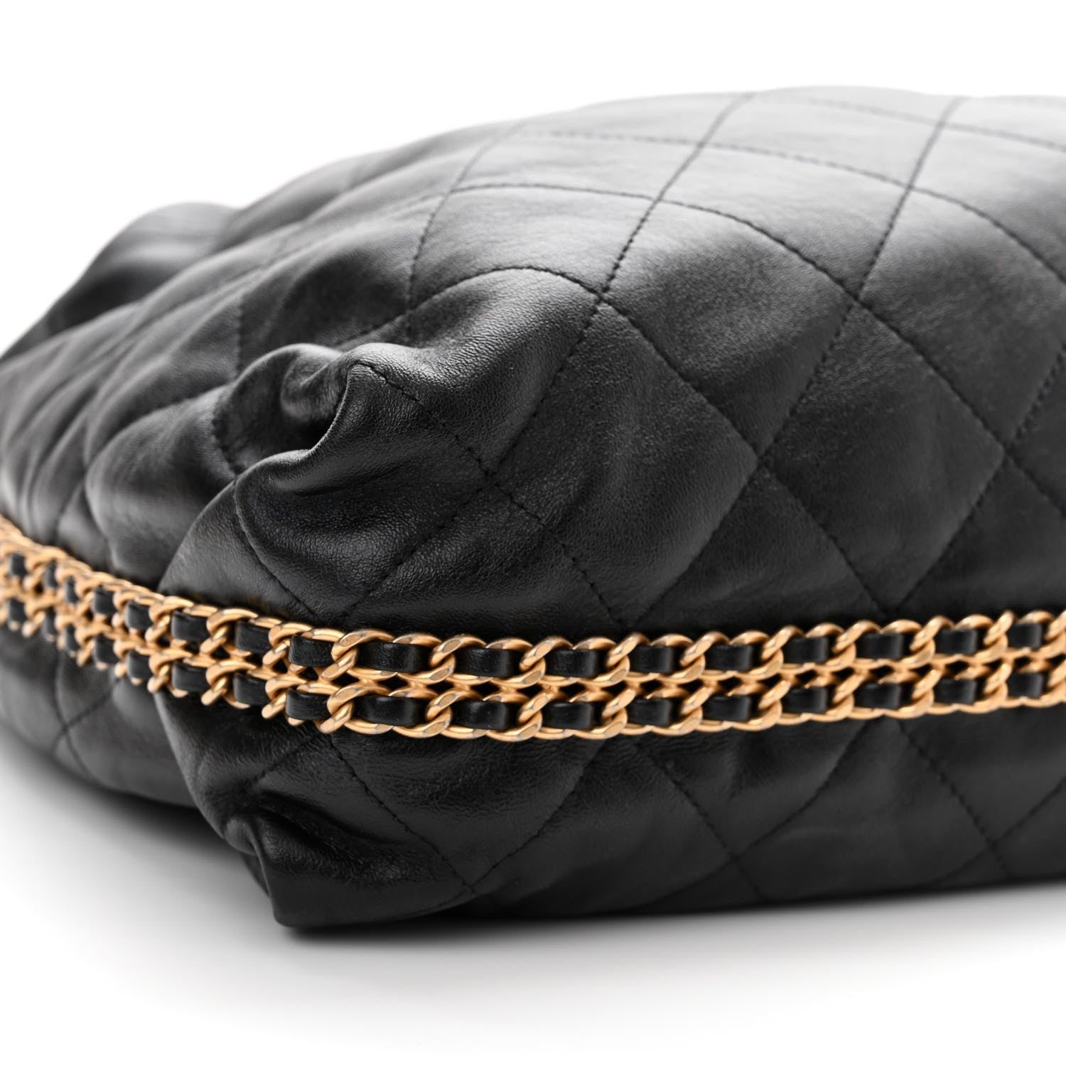 Chanel Calfskin Quilted Coco Shelter Bowling Bag Black 9 of 10