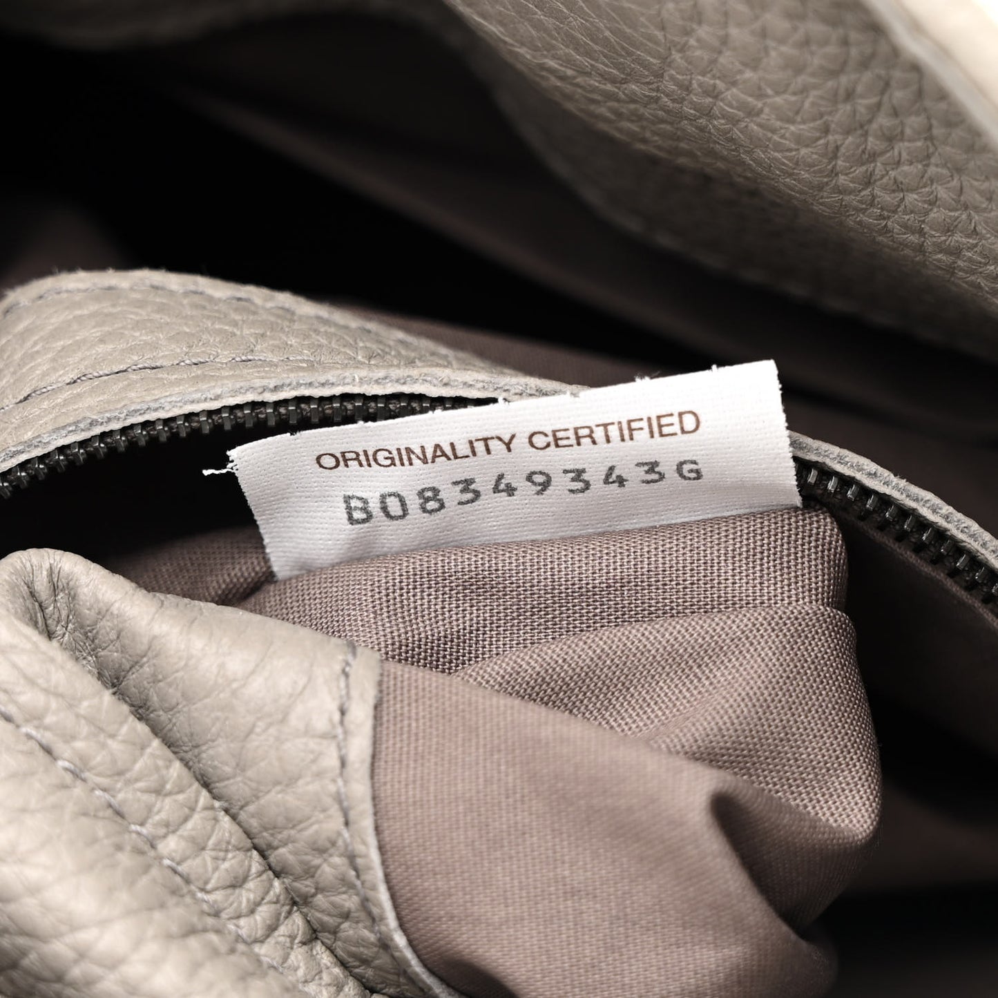 Nappa Intrecciato Parachute Bag Light Grey
