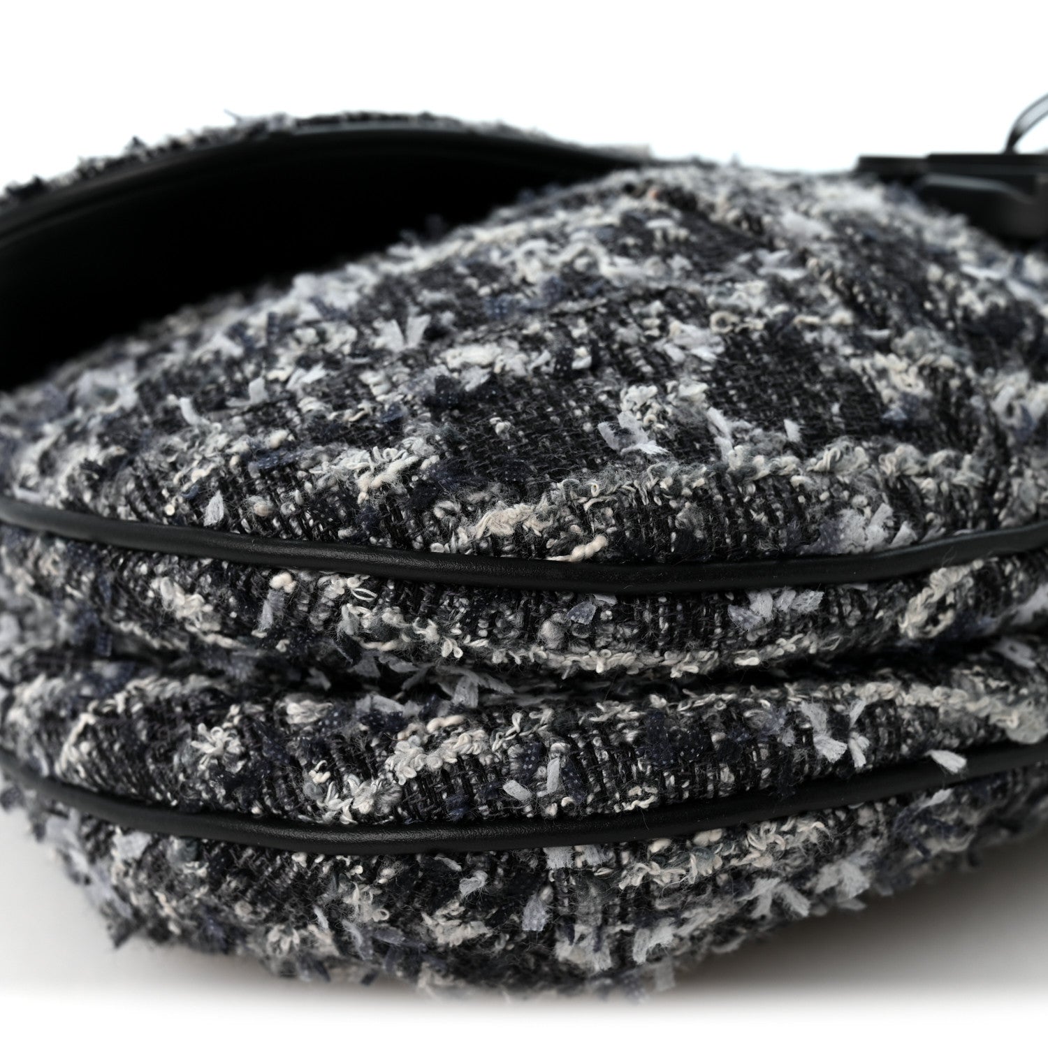 Christian Dior Tweed Saddle Bag Dark Blue 7 of 8