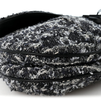Christian Dior Tweed Saddle Bag Dark Blue 7 of 8