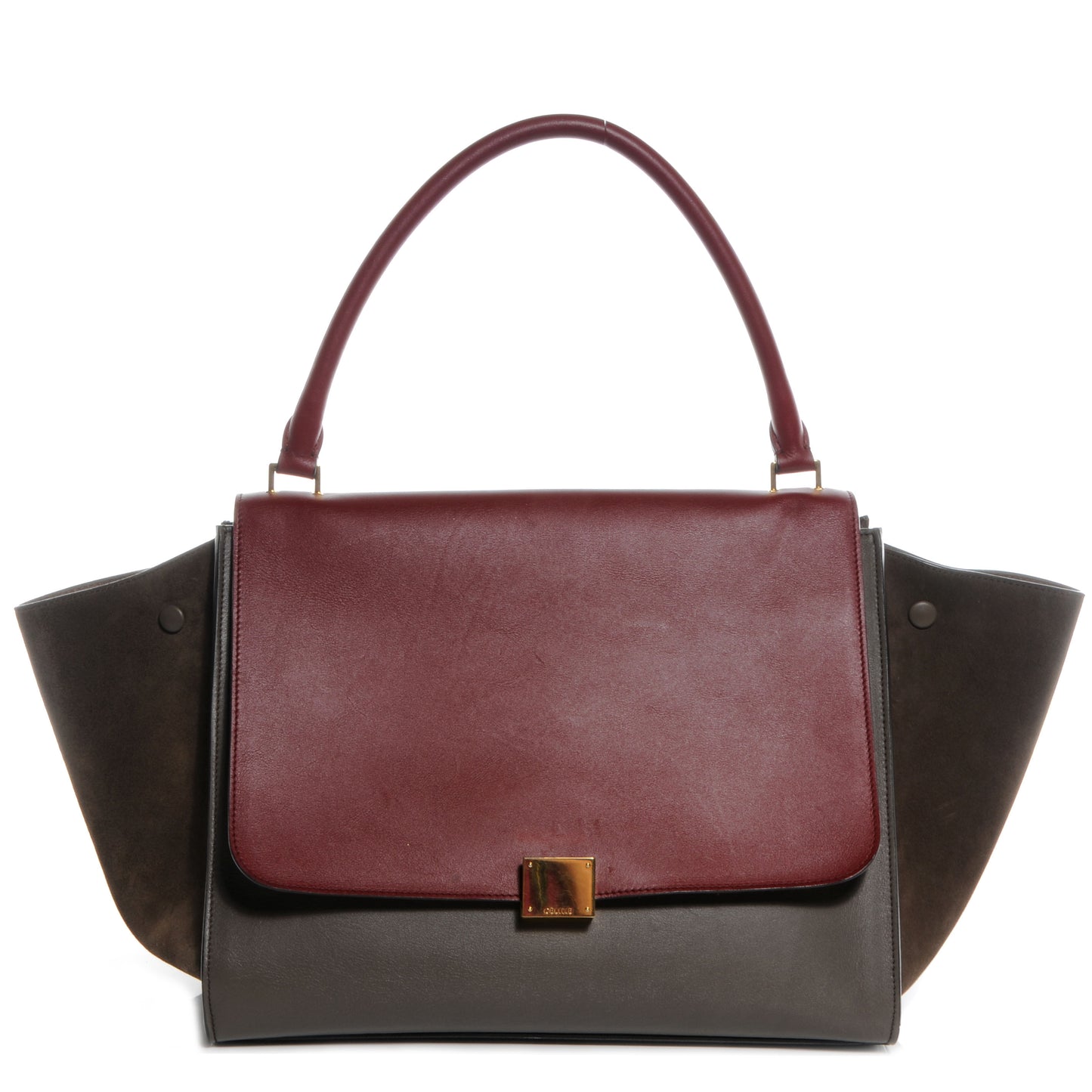 Calfskin and Suede Large Tri-Color Trapeze Granite