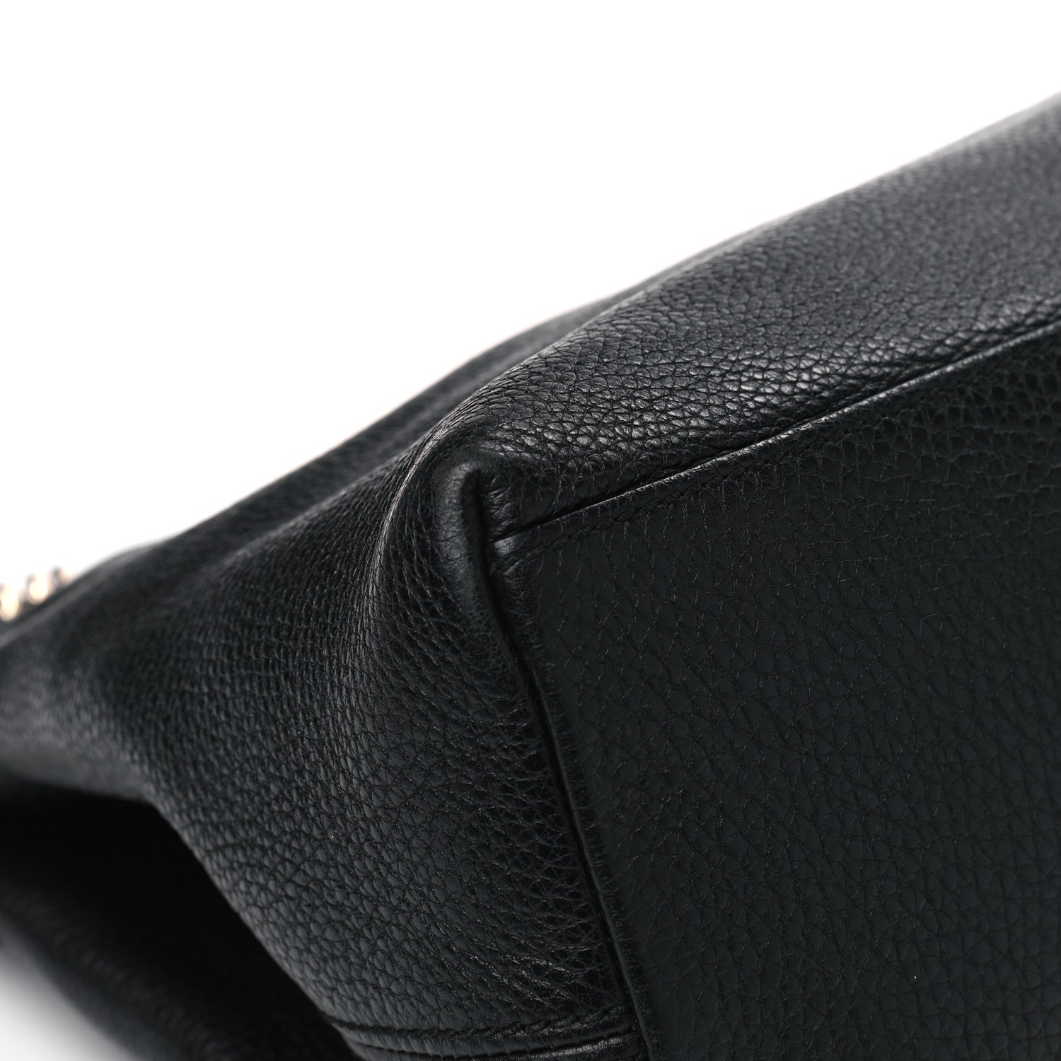 Gucci Pebbled Calfskin Medium Soho Chain Shoulder Bag Black 9 of 13
