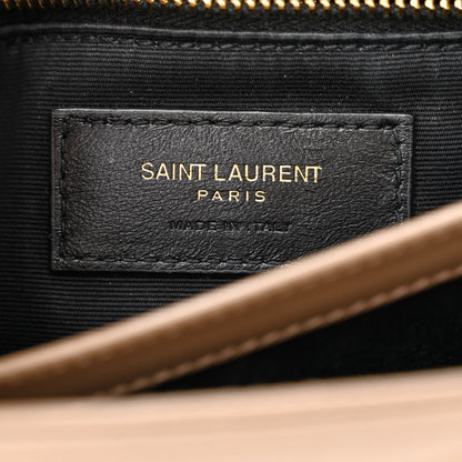 Saint Laurent Calfskin Y Quilted Monogram Toy Loulou Crossbody Bag Taupe 6 of 13
