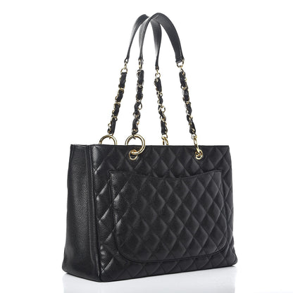 Chanel Caviar Quilted Grand Shopping Tote GST Black 3 of 13