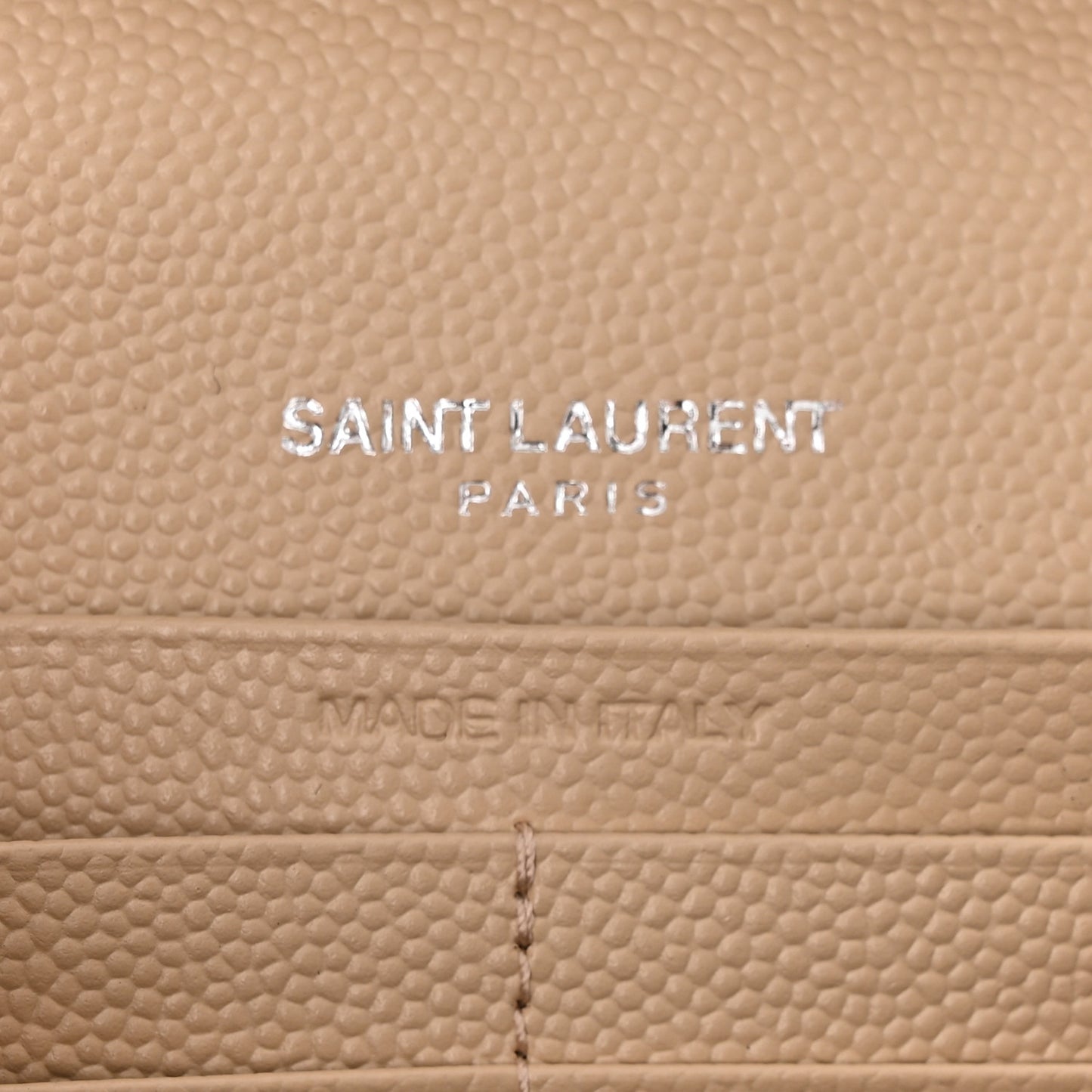 Grain De Poudre Matelasse Chevron Monogram Chain Wallet Nude Powder