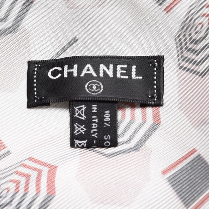 Chanel Silk CC Umbrella Print Scarf Light Pink 4 of 5