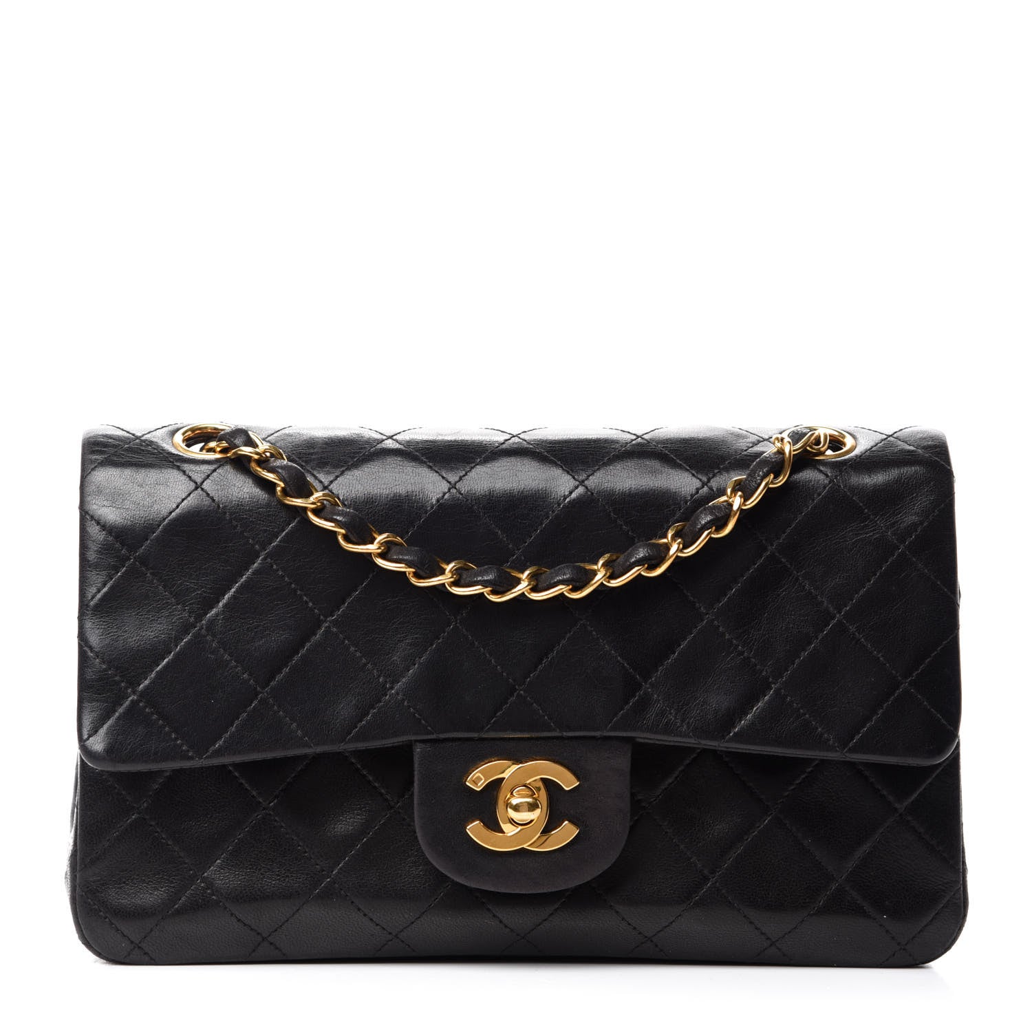 Chanel Lambskin Quilted Small Double Flap Black 1 of 14