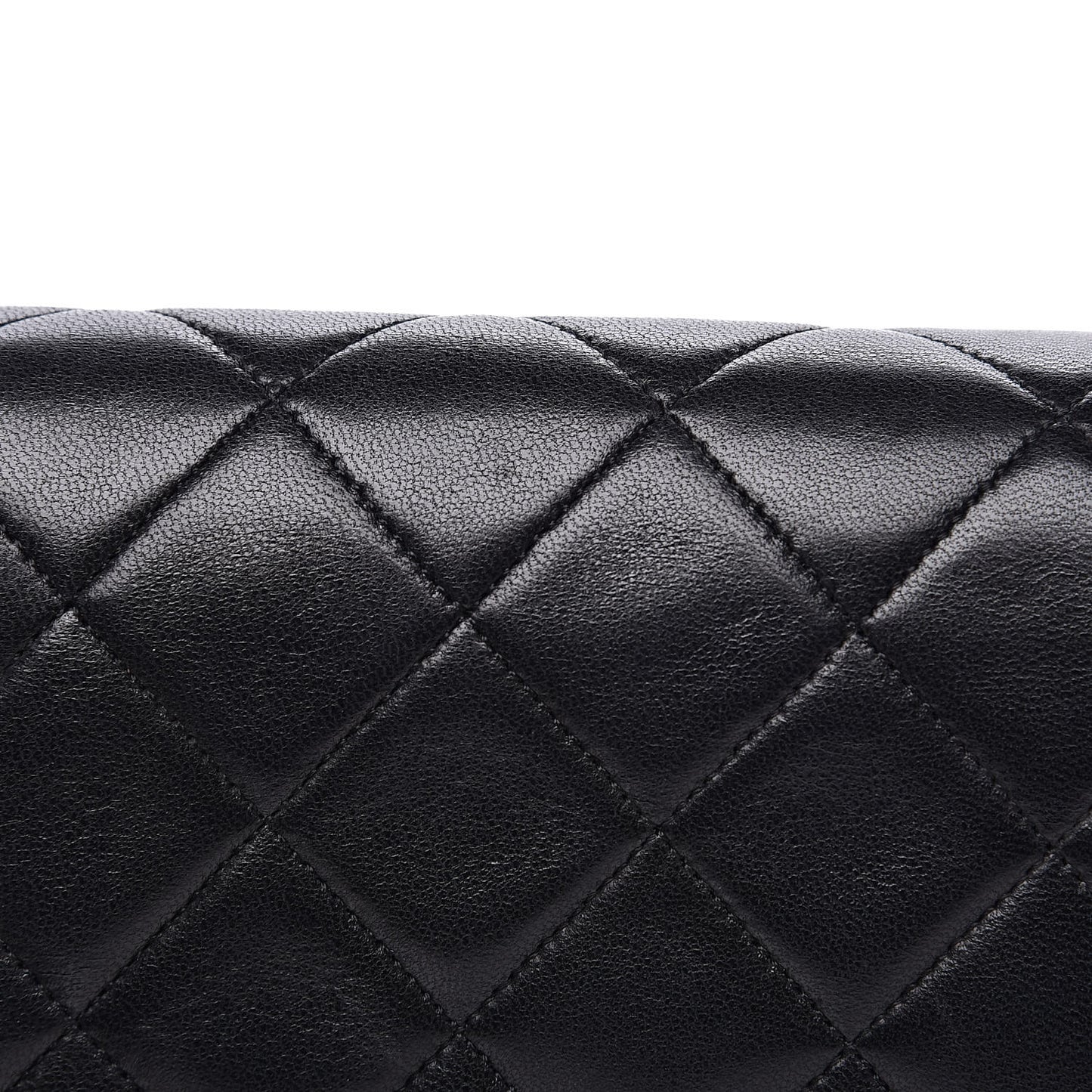 Lambskin Quilted Medium Single Flap Black