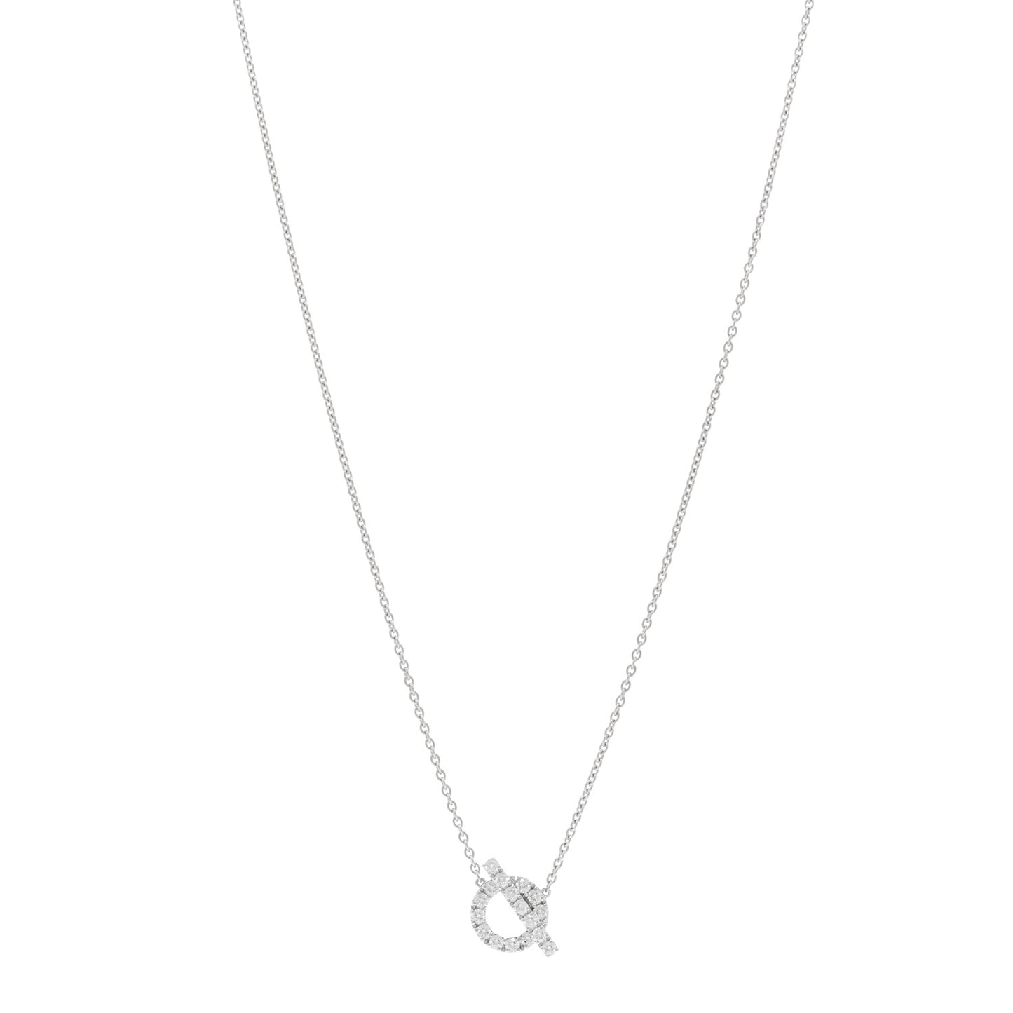 18K White Gold Diamond Finesse Pendant Necklace