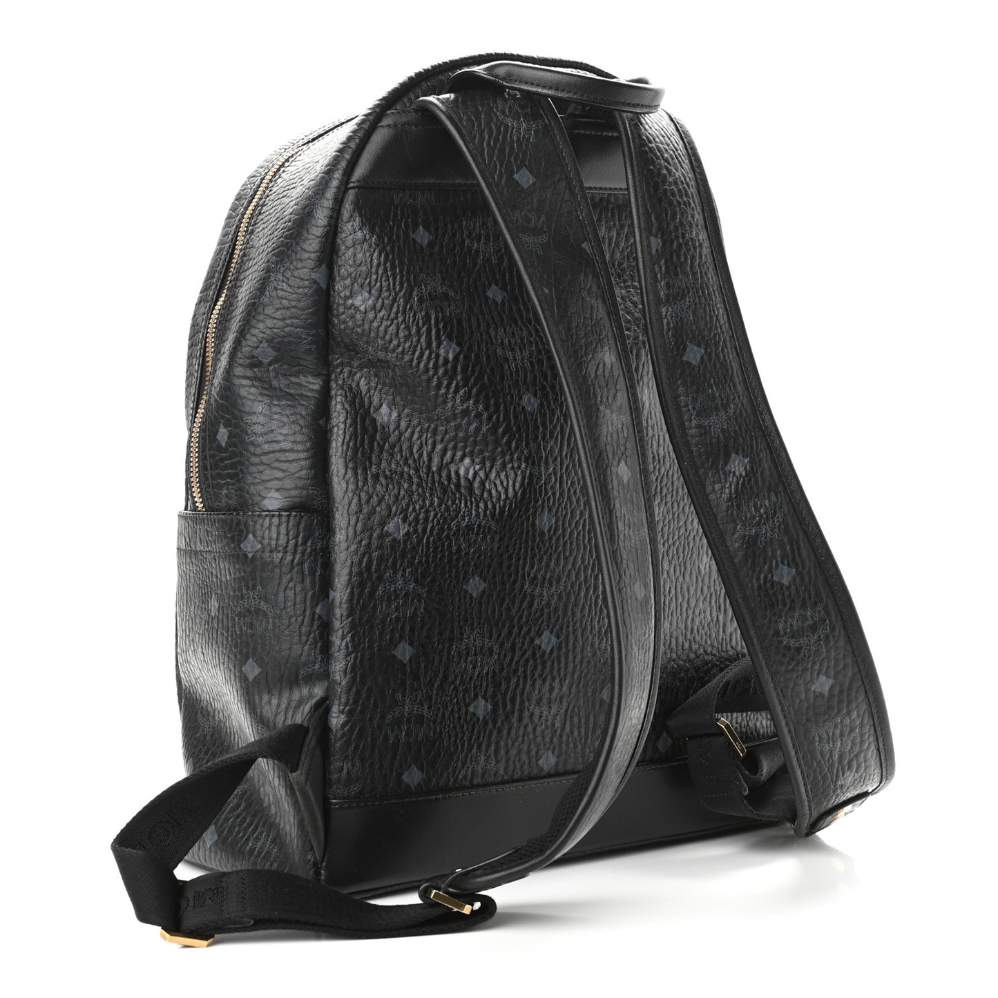 Visetos Medium Stark Logo Stripe Backpack Black Red