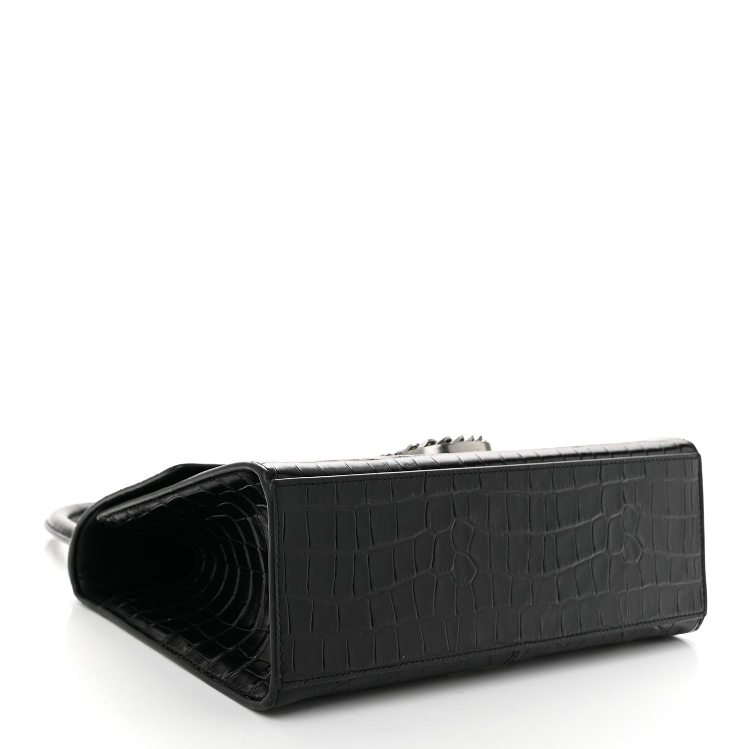 Marc Jacobs Calfskin Crocodile Embossed The St Marc Large Top Handle Bag Black 4 of 10