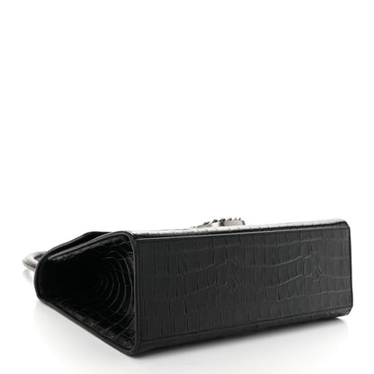 Marc Jacobs Calfskin Crocodile Embossed The St Marc Large Top Handle Bag Black 4 of 10