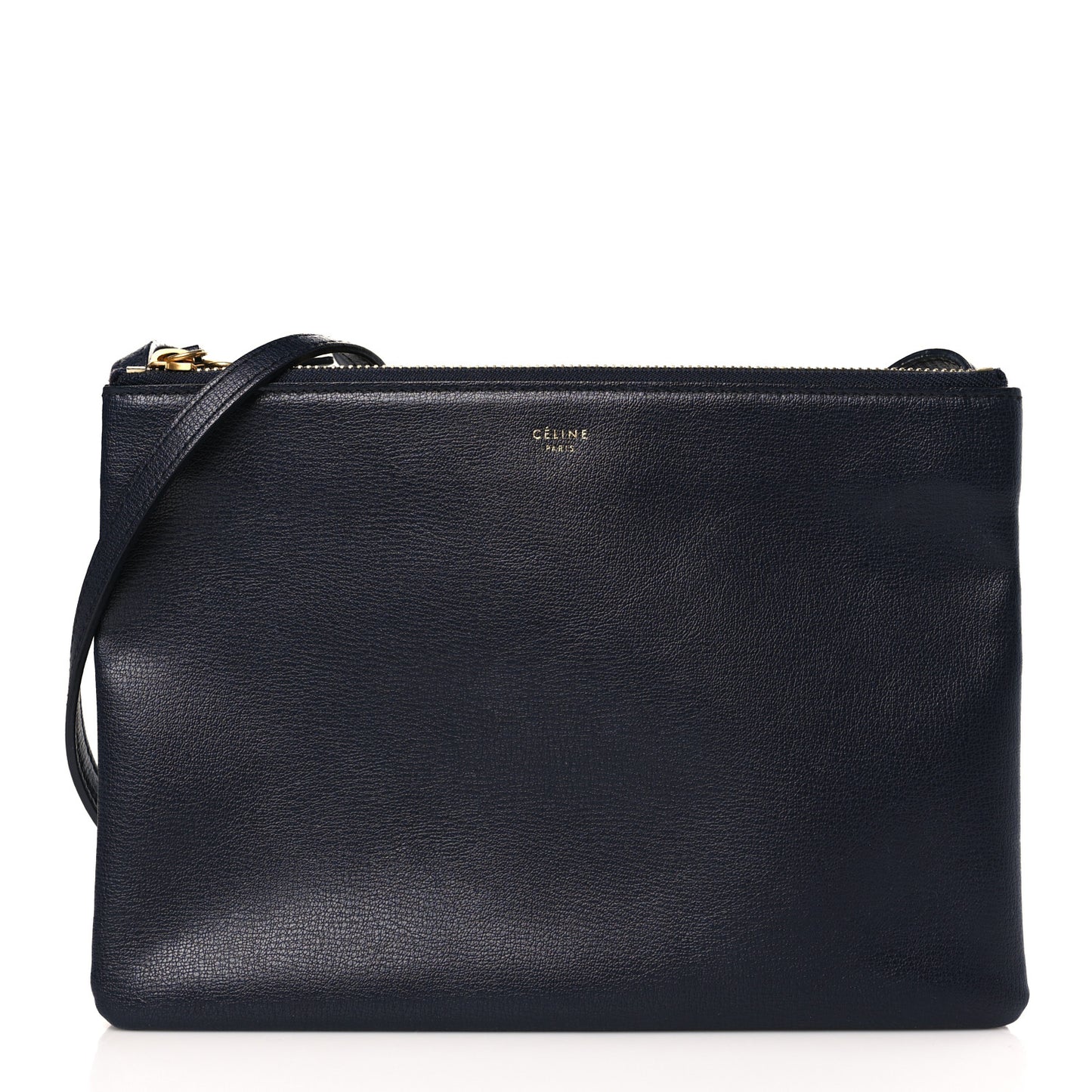 Lambskin Large Trio Crossbody Bag Navy Blue