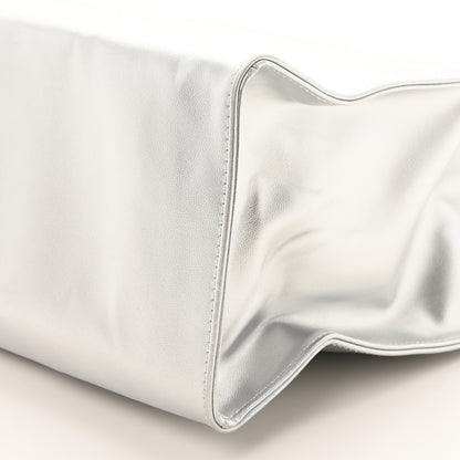 Telfar Metallic Vegan Leather Medium Shopping Bag Silver 11 of 11