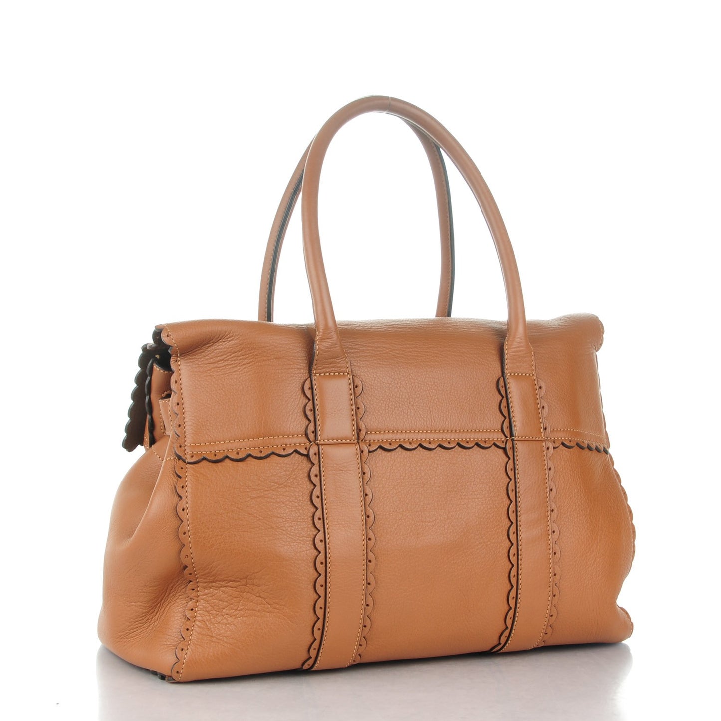 Soft Matte Leather Cookie Bayswater Satchel Oak