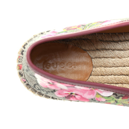 Gucci GG Supreme Monogram Blooms Espadrilles 38.5 Beige Multicolor Dry Rose 7 of 13