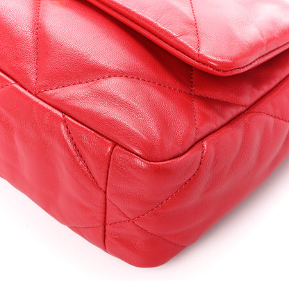 Chanel Goatskin Quilted Medium Chanel 19 Flap Red 10 of 10
