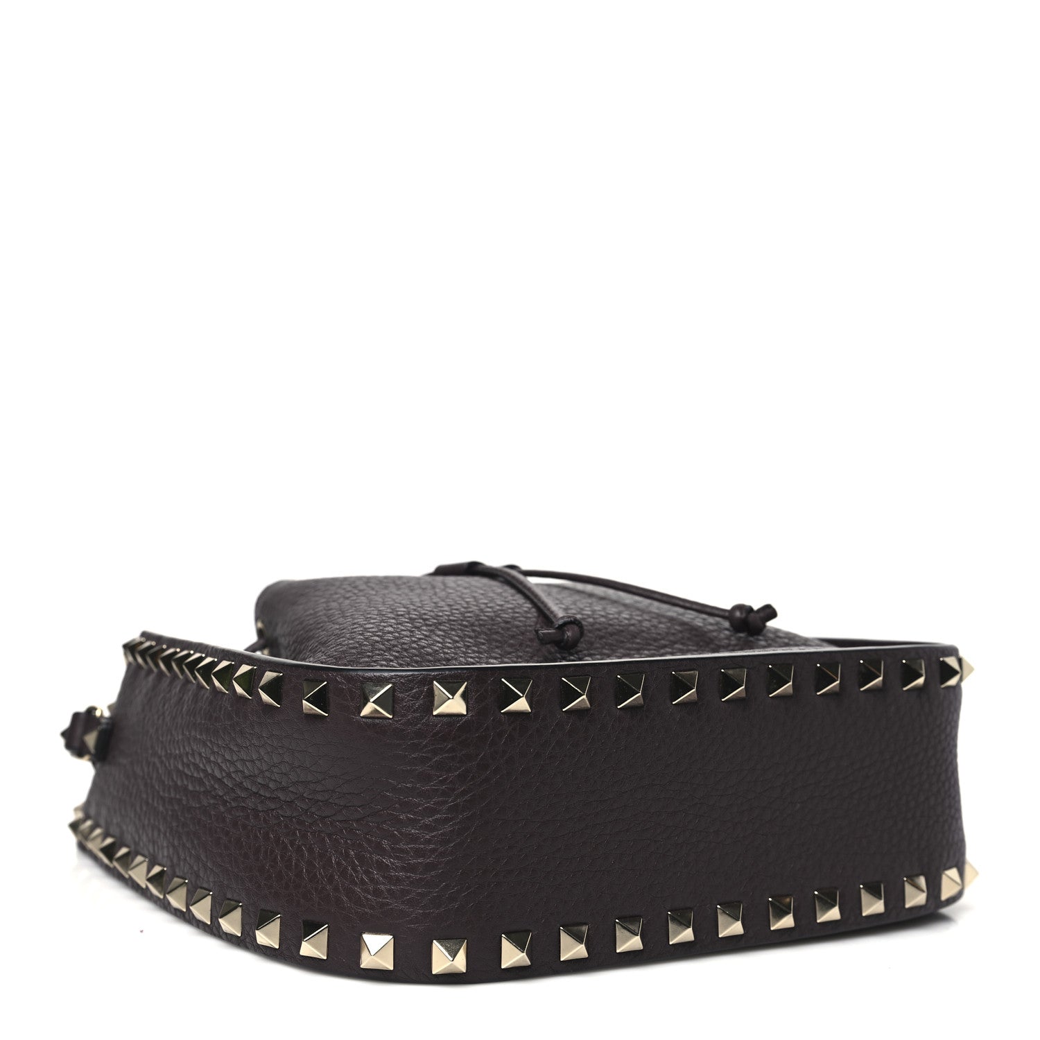 Valentino Garavani Grained Calfskin Rockstud Bucket Bag Vinaccia 4 of 9