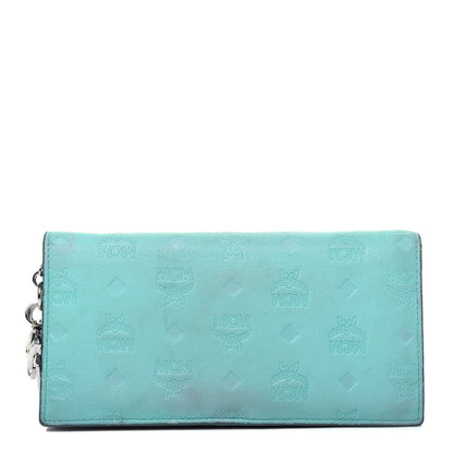 MCM Calfskin Ottomar Large Klara Two Fold Wallet Pool Blue 1 of 20