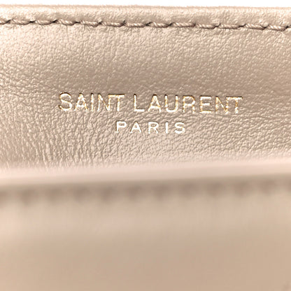 Saint Laurent Calfskin Y Quilted Monogram Toy Loulou Crossbody Bag Latte 5 of 10
