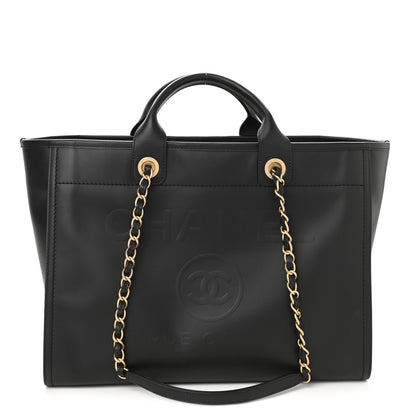 Chanel Calfskin Medium Deauville Tote Black 1 of 10