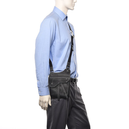 Christian Dior Calfskin Mens Messenger Bag Black 2 of 10
