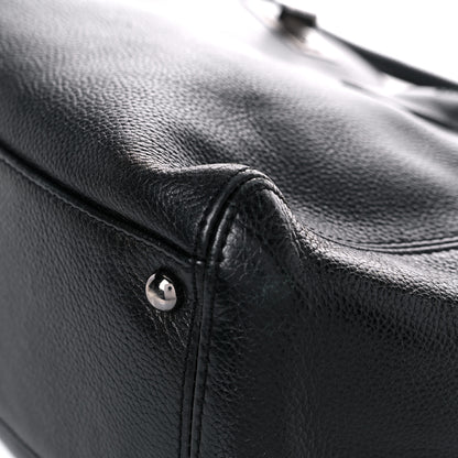 Chanel Calfskin Mademoiselle Lock Cerf Executive Shopper Tote Black 9 of 23