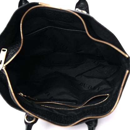 Burberry Heritage Grain Check Embossed Medium Dewsbury Tote Black 5 of 19