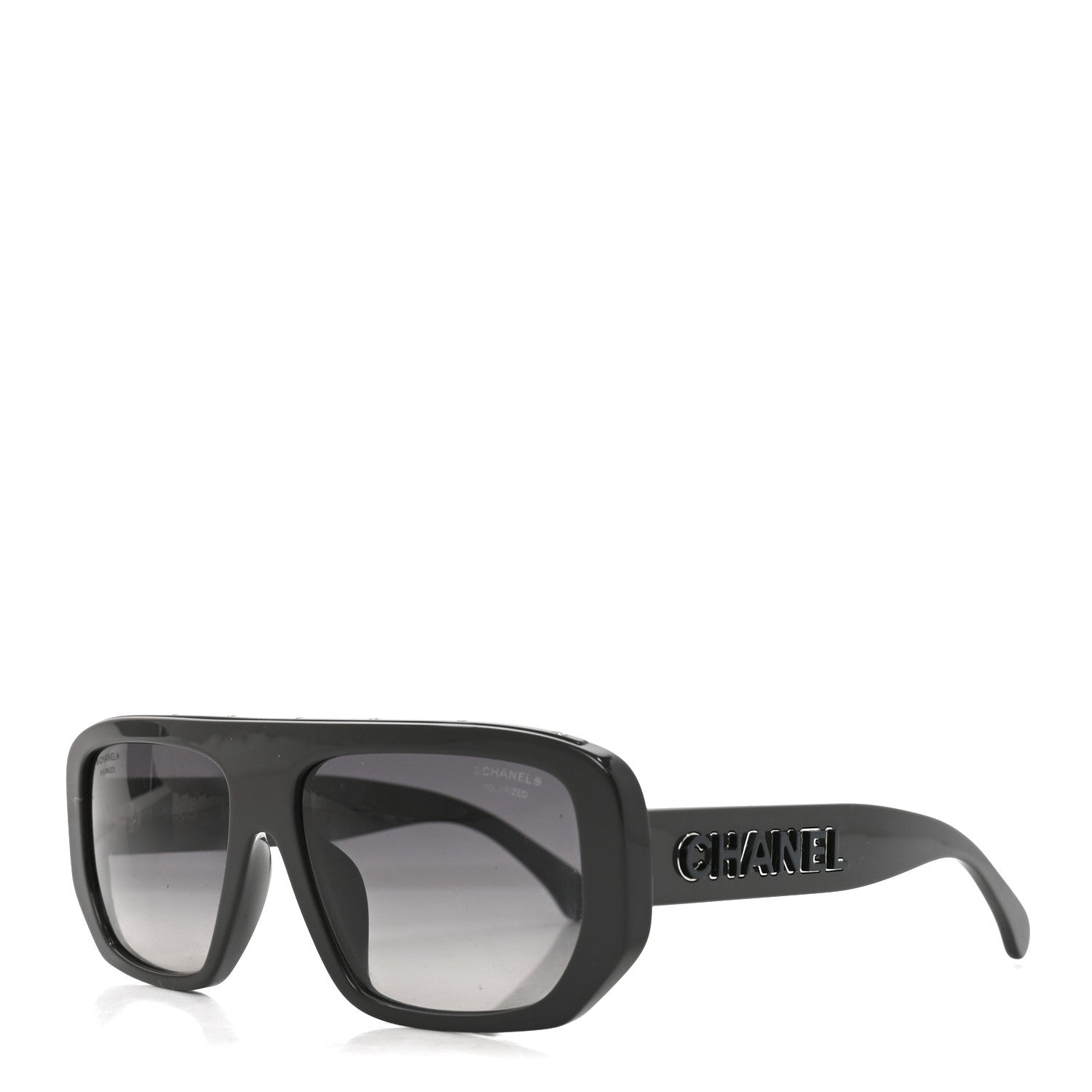 Chanel Acetate Shield Sunglasses 5556-A Grey 1 of 6