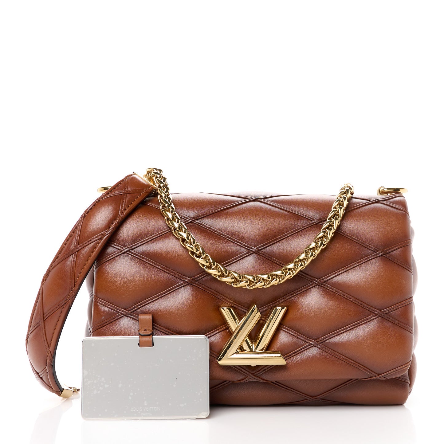 Lambskin Malletage Top Handle GO-14 MM Tan