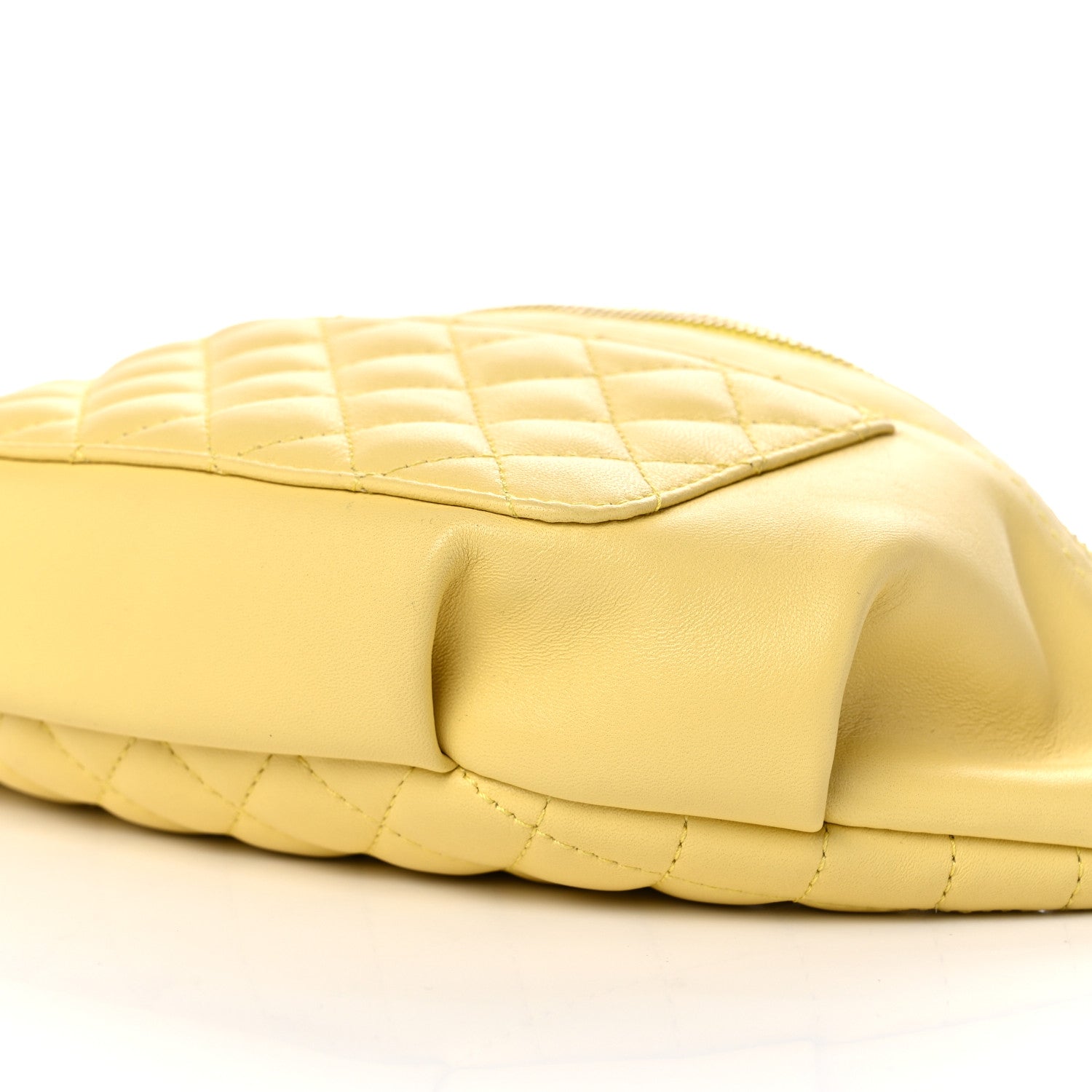 Chanel Lambskin Quilted Waist Belt Bag Yellow 5 of 14