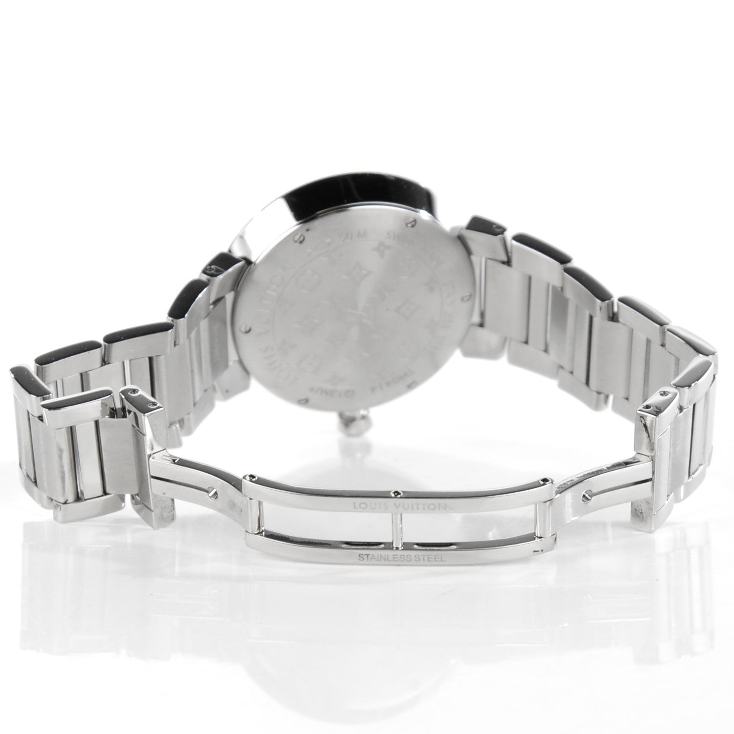 Louis Vuitton Stainless Steel Diamond 28mm Tambour Quartz Watch 5 of 7
