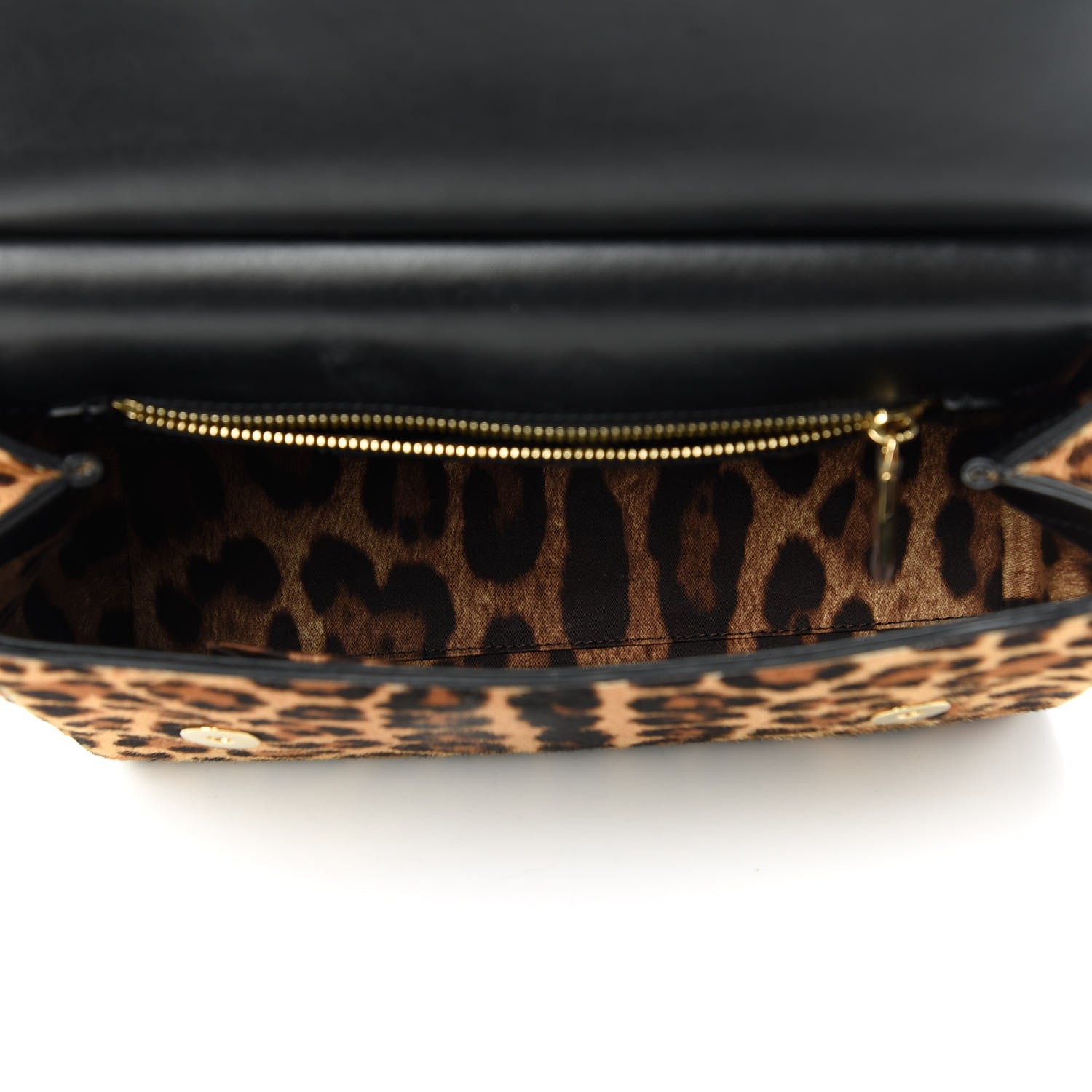 Dolce & Gabbana Calf Hair Leopard Print Large Miss Sicily Satchel Naturale 5 of 13