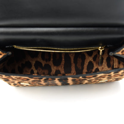 Dolce & Gabbana Calf Hair Leopard Print Large Miss Sicily Satchel Naturale 5 of 13