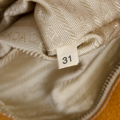 Prada Canapa Cinghiale Top Handle Bag Corda Yellow 7 of 10
