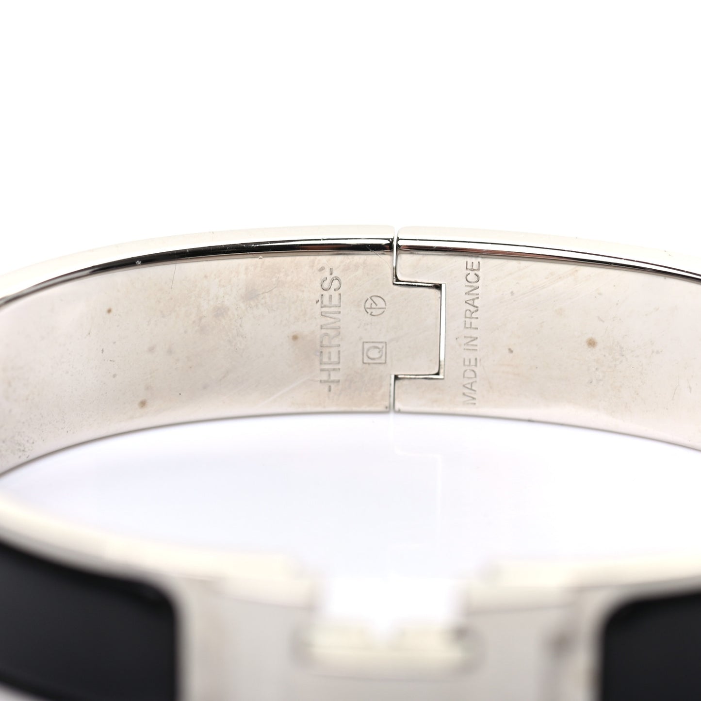 Enamel Narrow Clic Clac H Bracelet GM Black