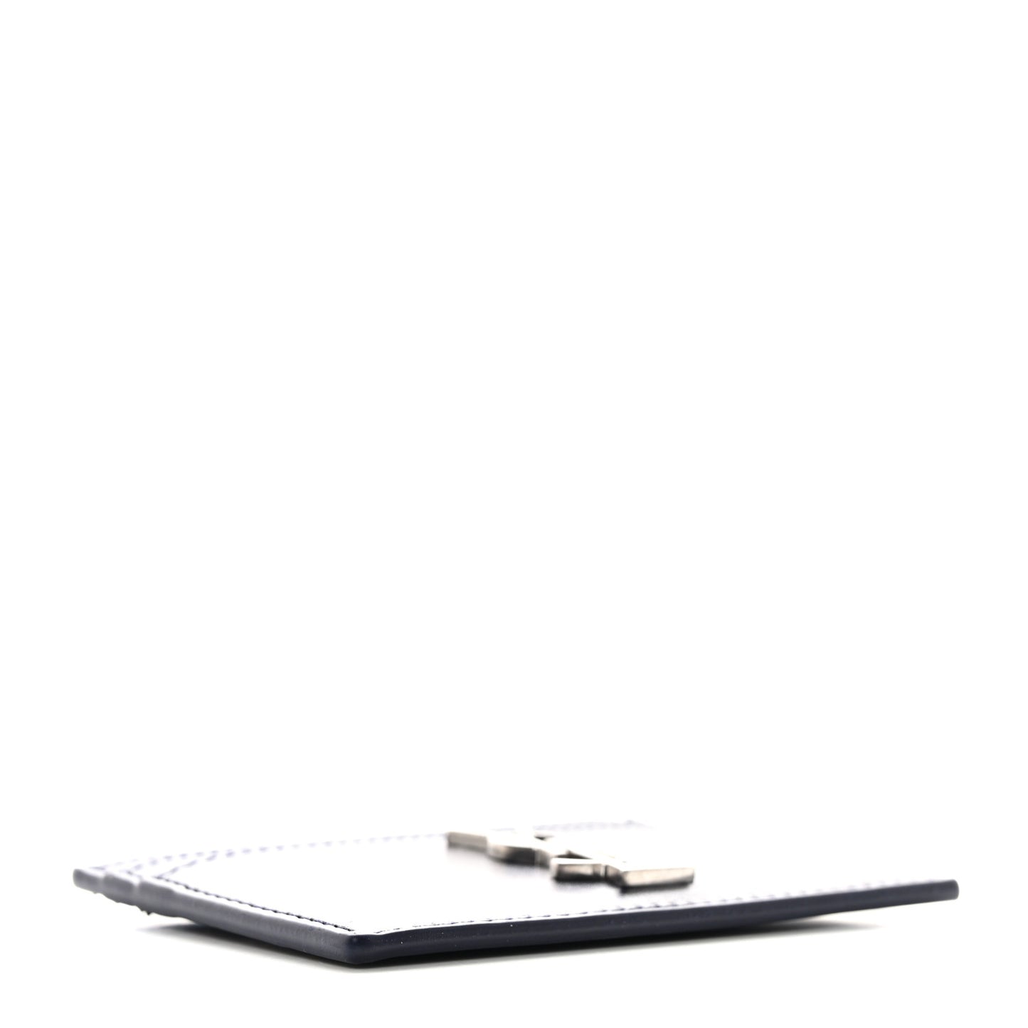 Calfskin Monogram Credit Card Case Dark Notte