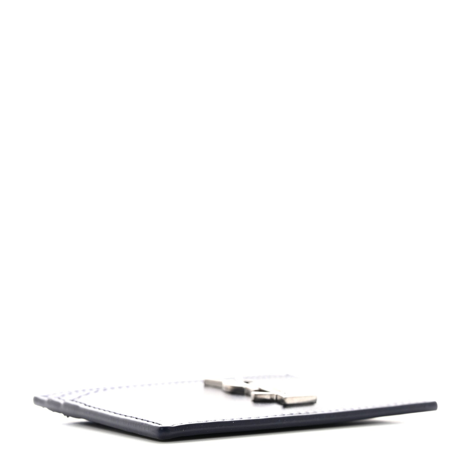 Saint Laurent Calfskin Monogram Credit Card Case Dark Notte 4 of 8