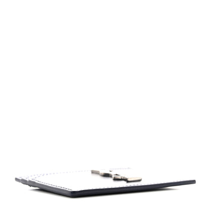 Saint Laurent Calfskin Monogram Credit Card Case Dark Notte 4 of 8