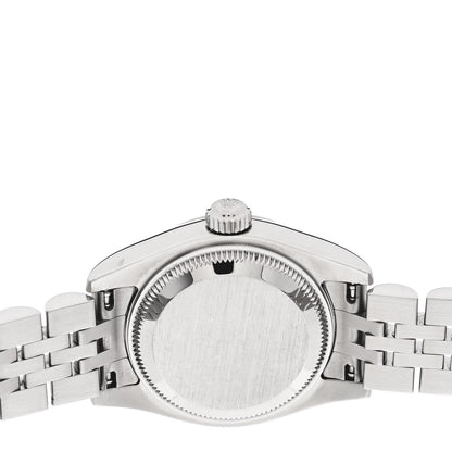 Rolex Stainless Steel 18K White Gold Diamond 31mm Oyster Perpetual Datejust Watch Black 4 of 5